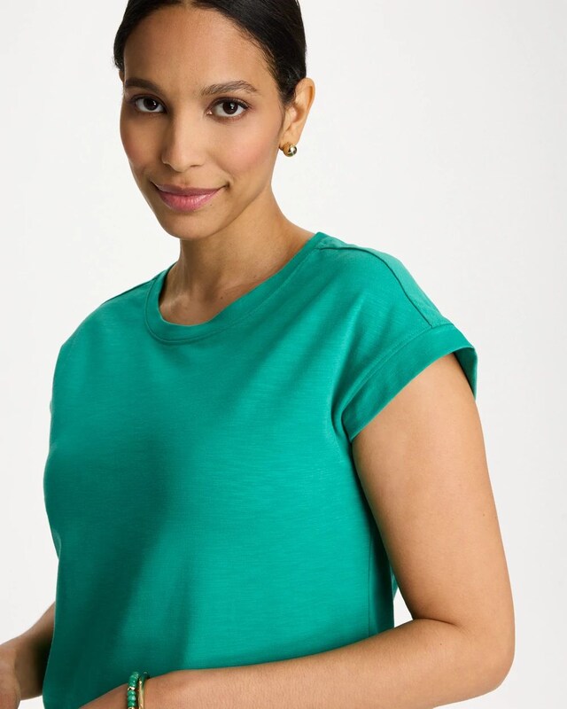 Soft-Stretch Cotton Slub Dress - image 4